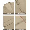 imageCOOFANDY Mens Linen Casual Blazer Slim Fit Sport Coat Two Button Summer Suit Jacket Lightweight Business Sport JacketKhaki