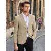 imageCOOFANDY Mens Linen Casual Blazer Slim Fit Sport Coat Two Button Summer Suit Jacket Lightweight Business Sport JacketKhaki
