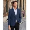 imageCOOFANDY Mens Linen Casual Blazer Slim Fit Sport Coat Two Button Summer Suit Jacket Lightweight Business Sport JacketNavy Blue