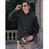 imageCOOFANDY Mens Long Sleeve Button Down Shirt Casual Untucked Shirts for Men Oxford Dress ShirtsBlack