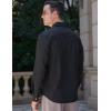 imageCOOFANDY Mens Long Sleeve Button Down Shirt Casual Untucked Shirts for Men Oxford Dress ShirtsBlack