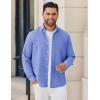 imageCOOFANDY Mens Long Sleeve Button Down Shirt Casual Untucked Shirts for Men Oxford Dress ShirtsBlue