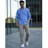 imageCOOFANDY Mens Long Sleeve Button Down Shirt Casual Untucked Shirts for Men Oxford Dress ShirtsBlue