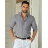 imageCOOFANDY Mens Long Sleeve Button Down Shirt Casual Untucked Shirts for Men Oxford Dress ShirtsGray