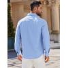 imageCOOFANDY Mens Long Sleeve Button Down Shirt Casual Untucked Shirts for Men Oxford Dress ShirtsLight Blue