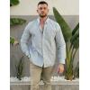 imageCOOFANDY Mens Long Sleeve Button Down Shirt Casual Untucked Shirts for Men Oxford Dress ShirtsLight Green