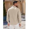 imageCOOFANDY Mens Long Sleeve Button Down Shirt Casual Untucked Shirts for Men Oxford Dress ShirtsLight Khaki