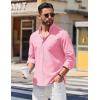 imageCOOFANDY Mens Long Sleeve Button Down Shirt Casual Untucked Shirts for Men Oxford Dress ShirtsPink