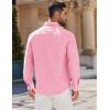 imageCOOFANDY Mens Long Sleeve Button Down Shirt Casual Untucked Shirts for Men Oxford Dress ShirtsPink