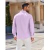 imageCOOFANDY Mens Long Sleeve Button Down Shirt Casual Untucked Shirts for Men Oxford Dress ShirtsPurple