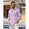 imageCOOFANDY Mens Long Sleeve Button Down Shirt Casual Untucked Shirts for Men Oxford Dress ShirtsPurple