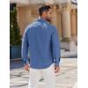 imageCOOFANDY Mens Long Sleeve Button Down Shirt Casual Untucked Shirts for Men Oxford Dress ShirtsRoyal Blue