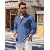 imageCOOFANDY Mens Long Sleeve Button Down Shirt Casual Untucked Shirts for Men Oxford Dress ShirtsRoyal Blue