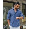 imageCOOFANDY Mens Long Sleeve Button Down Shirt Casual Untucked Shirts for Men Oxford Dress ShirtsRoyal Blue