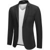imageCOOFANDY Mens Machine Washable Blazer Slim Fit Casual Suit Jacket Lightweight Two Button Sport CoatBlack