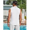 imageCOOFANDY Mens Summer Sleeveless Shirts Beach Knit Tank Top Button Up Casual Tank Shirt Vacation TopsWhite