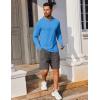 imageCOOFANDY Mens UPF 50 Hoodie Shirts Long Sleeve Rash Guard Sun Protection Fishing Shirts Lightweight Quick Dry HoodiesBlue