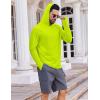 imageCOOFANDY Mens UPF 50 Hoodie Shirts Long Sleeve Rash Guard Sun Protection Fishing Shirts Lightweight Quick Dry HoodiesFluorescent Green
