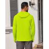 imageCOOFANDY Mens UPF 50 Hoodie Shirts Long Sleeve Rash Guard Sun Protection Fishing Shirts Lightweight Quick Dry HoodiesFluorescent Green