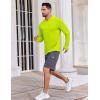 imageCOOFANDY Mens UPF 50 Hoodie Shirts Long Sleeve Rash Guard Sun Protection Fishing Shirts Lightweight Quick Dry HoodiesFluorescent Green
