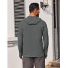 imageCOOFANDY Mens UPF 50 Hoodie Shirts Long Sleeve Rash Guard Sun Protection Fishing Shirts Lightweight Quick Dry HoodiesGray