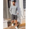 imageCOOFANDY Mens UPF 50 Hoodie Shirts Long Sleeve Rash Guard Sun Protection Fishing Shirts Lightweight Quick Dry HoodiesLight Gray