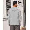 imageCOOFANDY Mens UPF 50 Hoodie Shirts Long Sleeve Rash Guard Sun Protection Fishing Shirts Lightweight Quick Dry HoodiesLight Gray