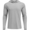 imageCOOFANDY Mens UPF 50 Hoodie Shirts Long Sleeve Rash Guard Sun Protection Fishing Shirts Lightweight Quick Dry HoodiesLight Gray
