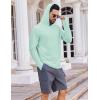 imageCOOFANDY Mens UPF 50 Hoodie Shirts Long Sleeve Rash Guard Sun Protection Fishing Shirts Lightweight Quick Dry HoodiesMint Green