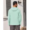 imageCOOFANDY Mens UPF 50 Hoodie Shirts Long Sleeve Rash Guard Sun Protection Fishing Shirts Lightweight Quick Dry HoodiesMint Green