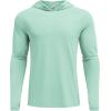 imageCOOFANDY Mens UPF 50 Hoodie Shirts Long Sleeve Rash Guard Sun Protection Fishing Shirts Lightweight Quick Dry HoodiesMint Green