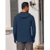 imageCOOFANDY Mens UPF 50 Hoodie Shirts Long Sleeve Rash Guard Sun Protection Fishing Shirts Lightweight Quick Dry HoodiesNavy Blue