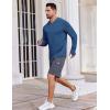 imageCOOFANDY Mens UPF 50 Hoodie Shirts Long Sleeve Rash Guard Sun Protection Fishing Shirts Lightweight Quick Dry HoodiesOcean Blue
