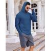 imageCOOFANDY Mens UPF 50 Hoodie Shirts Long Sleeve Rash Guard Sun Protection Fishing Shirts Lightweight Quick Dry HoodiesOcean Blue