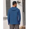 imageCOOFANDY Mens UPF 50 Hoodie Shirts Long Sleeve Rash Guard Sun Protection Fishing Shirts Lightweight Quick Dry HoodiesOcean Blue