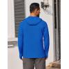 imageCOOFANDY Mens UPF 50 Hoodie Shirts Long Sleeve Rash Guard Sun Protection Fishing Shirts Lightweight Quick Dry HoodiesRoyal Blue