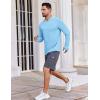 imageCOOFANDY Mens UPF 50 Hoodie Shirts Long Sleeve Rash Guard Sun Protection Fishing Shirts Lightweight Quick Dry HoodiesSky Blue