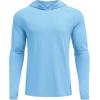 imageCOOFANDY Mens UPF 50 Hoodie Shirts Long Sleeve Rash Guard Sun Protection Fishing Shirts Lightweight Quick Dry HoodiesSky Blue