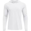 imageCOOFANDY Mens UPF 50 Hoodie Shirts Long Sleeve Rash Guard Sun Protection Fishing Shirts Lightweight Quick Dry HoodiesWhite