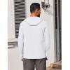 imageCOOFANDY Mens UPF 50 Hoodie Shirts Long Sleeve Rash Guard Sun Protection Fishing Shirts Lightweight Quick Dry HoodiesWhite