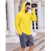 imageCOOFANDY Mens UPF 50 Hoodie Shirts Long Sleeve Rash Guard Sun Protection Fishing Shirts Lightweight Quick Dry HoodiesYellow