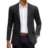imageCOOFANDY Mens Linen Casual Blazer Slim Fit Sport Coat Two Button Summer Suit Jacket Lightweight Business Sport JacketBlack