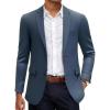 imageCOOFANDY Mens Linen Casual Blazer Slim Fit Sport Coat Two Button Summer Suit Jacket Lightweight Business Sport JacketBlue