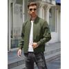 imageCOOFANDY Mens Lightweight Bomber Jacket Casual Fashion Windbreaker Flight Zip Up Jackets Outdoor CoatArmygreen