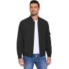 imageCOOFANDY Mens Lightweight Bomber Jacket Casual Fashion Windbreaker Flight Zip Up Jackets Outdoor CoatBlack