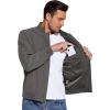 imageCOOFANDY Mens Lightweight Bomber Jacket Casual Fashion Windbreaker Flight Zip Up Jackets Outdoor CoatDeep Gray