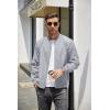imageCOOFANDY Mens Lightweight Bomber Jacket Casual Fashion Windbreaker Flight Zip Up Jackets Outdoor CoatLight Gray