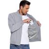 imageCOOFANDY Mens Lightweight Bomber Jacket Casual Fashion Windbreaker Flight Zip Up Jackets Outdoor CoatLight Gray
