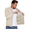imageCOOFANDY Mens Lightweight Bomber Jacket Casual Fashion Windbreaker Flight Zip Up Jackets Outdoor CoatMoon Gray