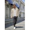 imageCOOFANDY Mens Lightweight Bomber Jacket Casual Fashion Windbreaker Flight Zip Up Jackets Outdoor CoatMoon Gray